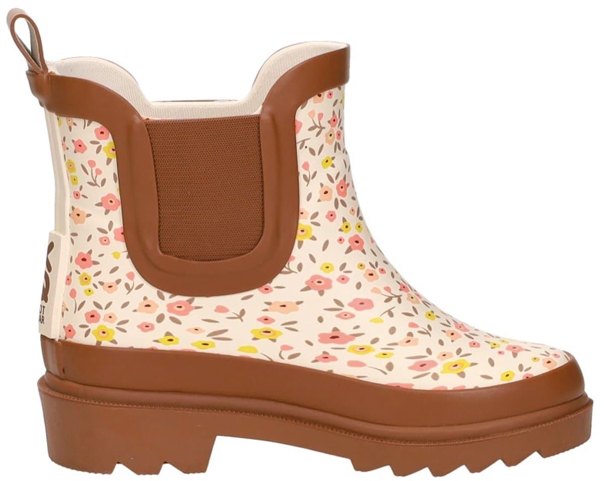 XQ Footwear Kids print Chelsea Rubber Rainboot Kinderlaarzen - Beige - Maat 29/30