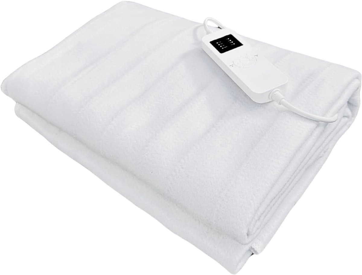 AMA® Elektrische Onderdeken - Warmte Deken - Elektrische Deken - 190 x 80cm x 1cm - Wit