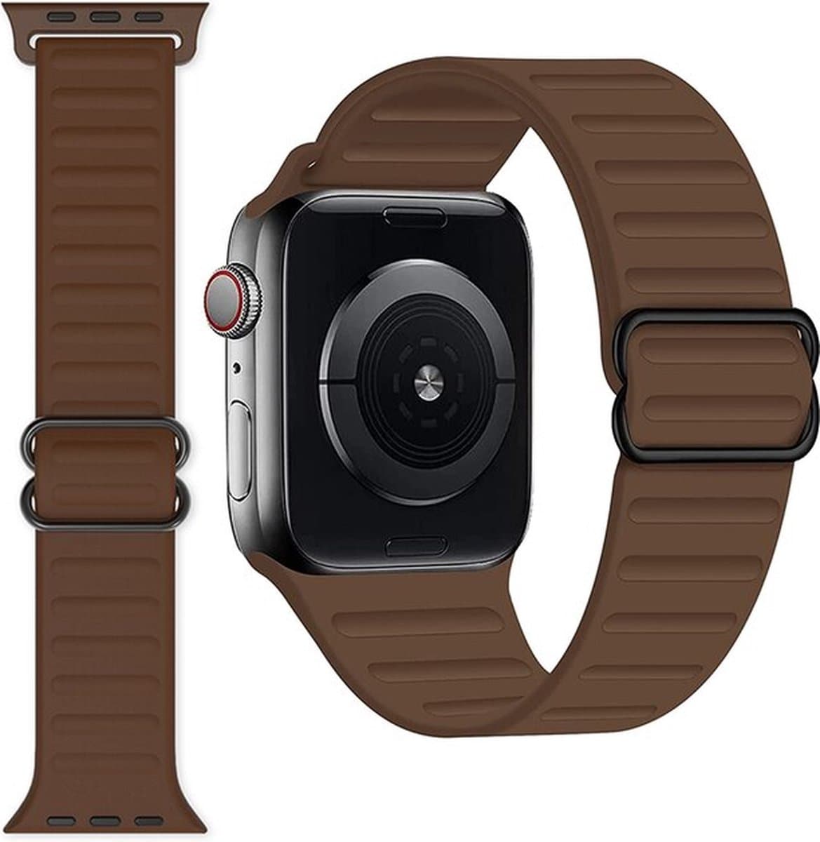 Siliconen Stretch Band - Bruin - Geschikt Voor Apple Watch Series 38/40/41mm