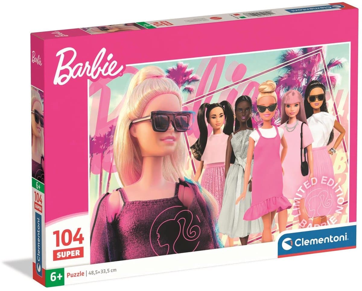 Clementoni Barbie Puzzel 104 Stukjes - Supercolor Kinderpuzzel - Legpuzzel - Educatief Speelgoed voor Meisjes en Kinderen vanaf 6 Jaar