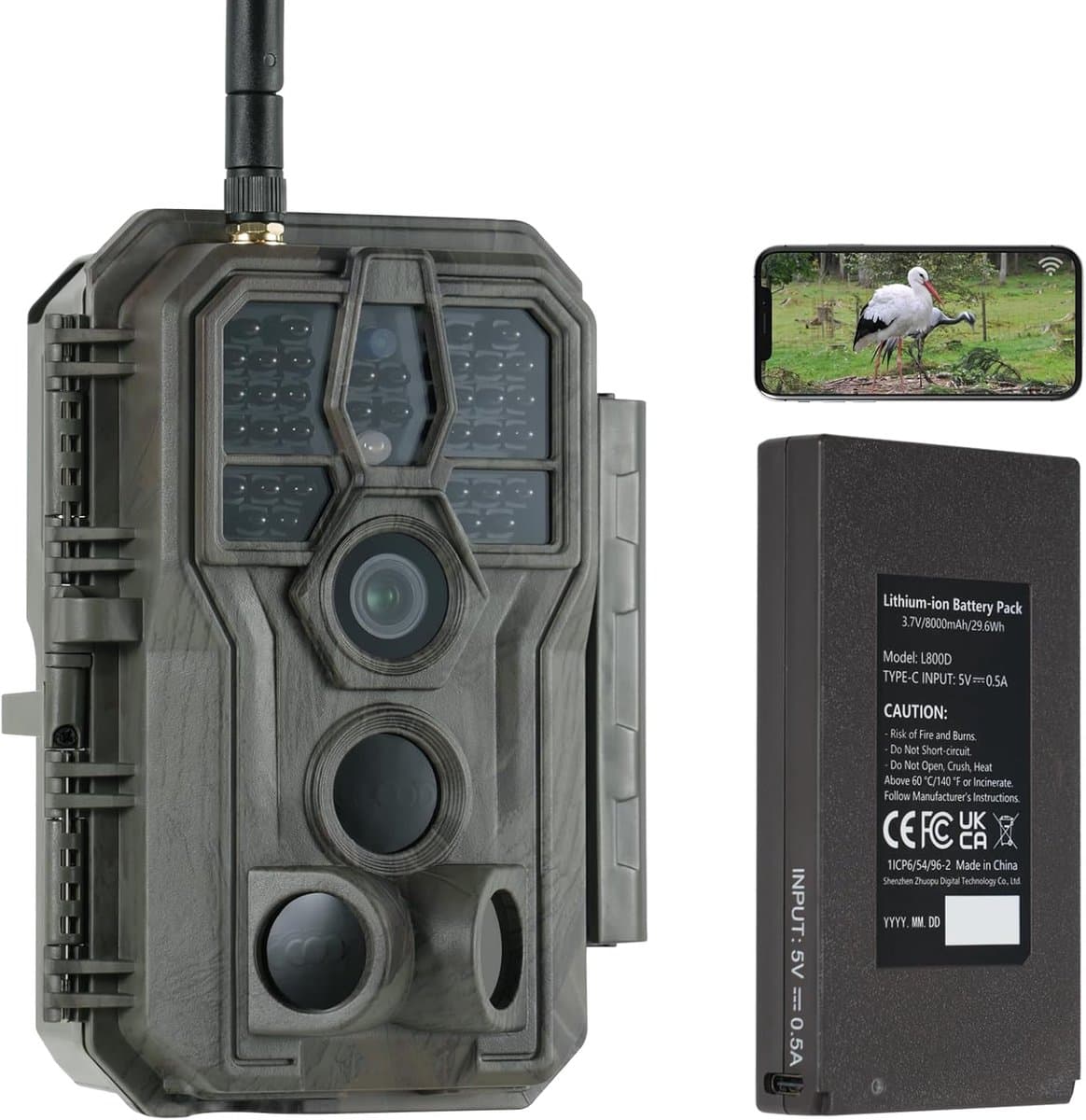 Wildcamera met Nachtzicht - Buitencamera - Waterdicht - Full HD