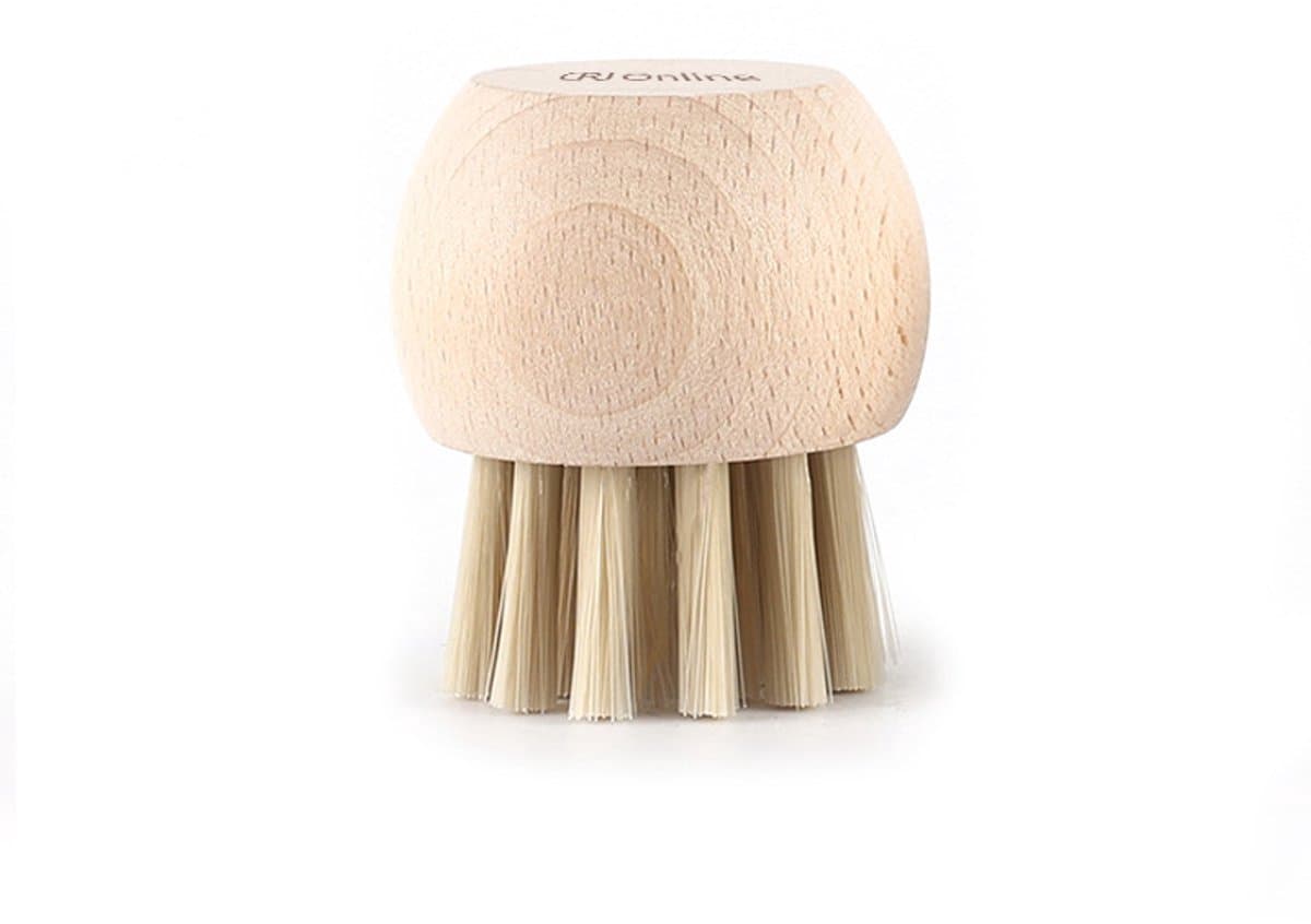 Champignonborstel - Groenteborstel - Paddenstoelborstel - Beukenhout - Extra Zacht - Ergonomisch Design - Multifunctioneel