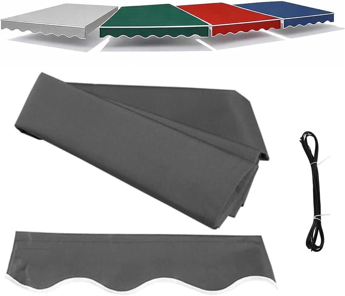 Knikarmscherm Vervanging - Luifel Doek - Buiten Schaduw Creëren - Waterdicht UV-Bestendig - 5 x 4m - Lt-Gray