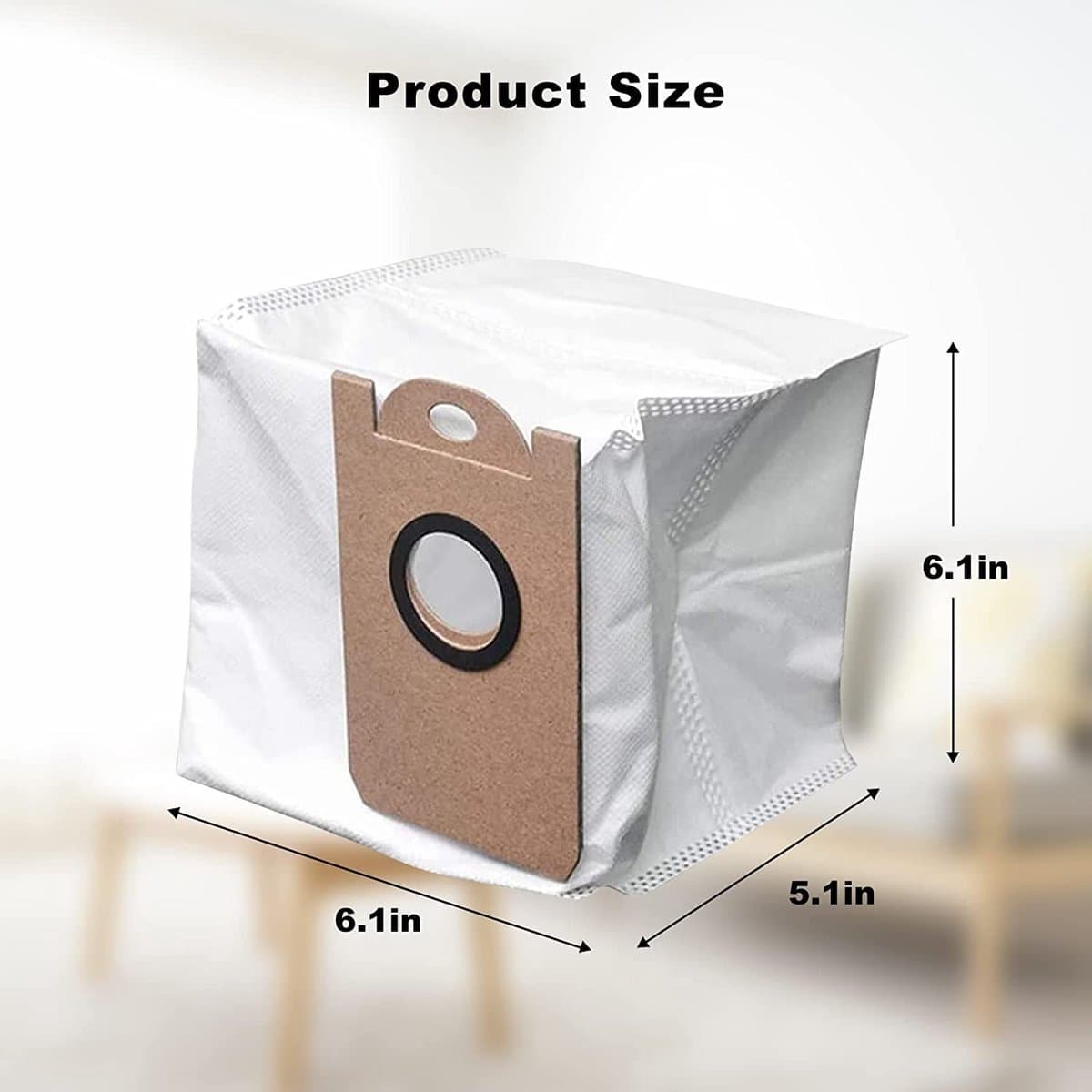 Dailygoods- Stofzak Grote Capaciteit - 12 Stuks - Lekvrij - Duurzaam Materiaal - Voor Proscenic M7 Pro/M8 Pro - Efficiënt Onderhoud - Stofzuigerzak