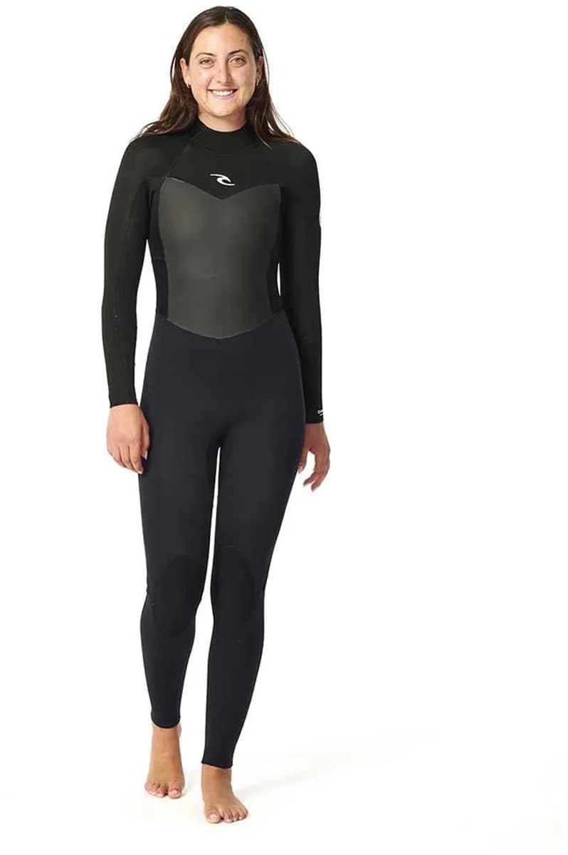 2026 Rip Curl Dames Omega 5/3mm Rug Ritssluiting Wetsuit - Blac