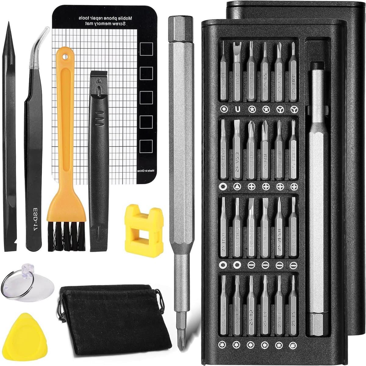 Fine Mechanics Screwdriver Set - 9 Accessories - Torx T5 T6 T8 T9 T10 - Precision Screwdriver Set - for iPhone iPad PS4 Switch Laptop