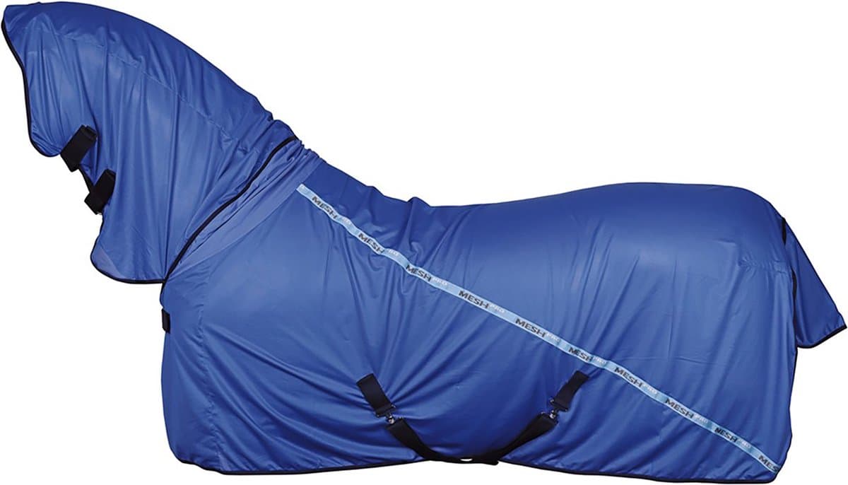 Harry's Horse Vliegendeken Harry's Horse Mesh-pro Neck Blauw