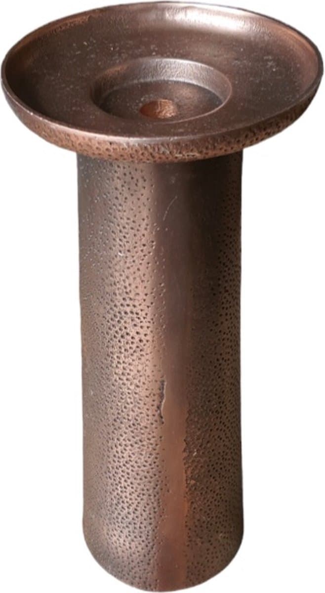 Casa Vivante Dakota Kandelaar - H38 x Ø16,5 cm - Aluminium - Antiek Koper