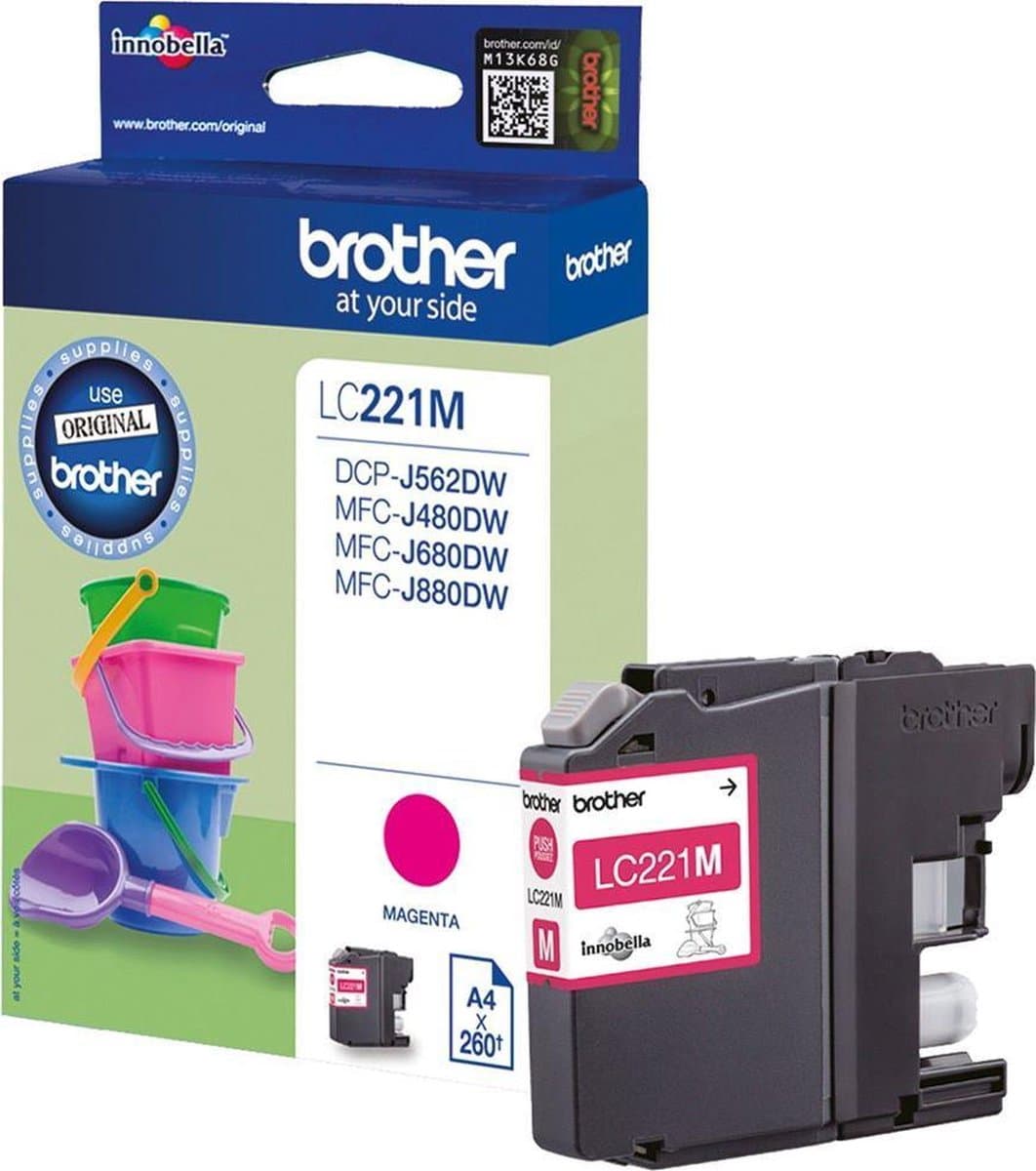 Brother LC221M inktcartridge 1 stuk origineel magenta
