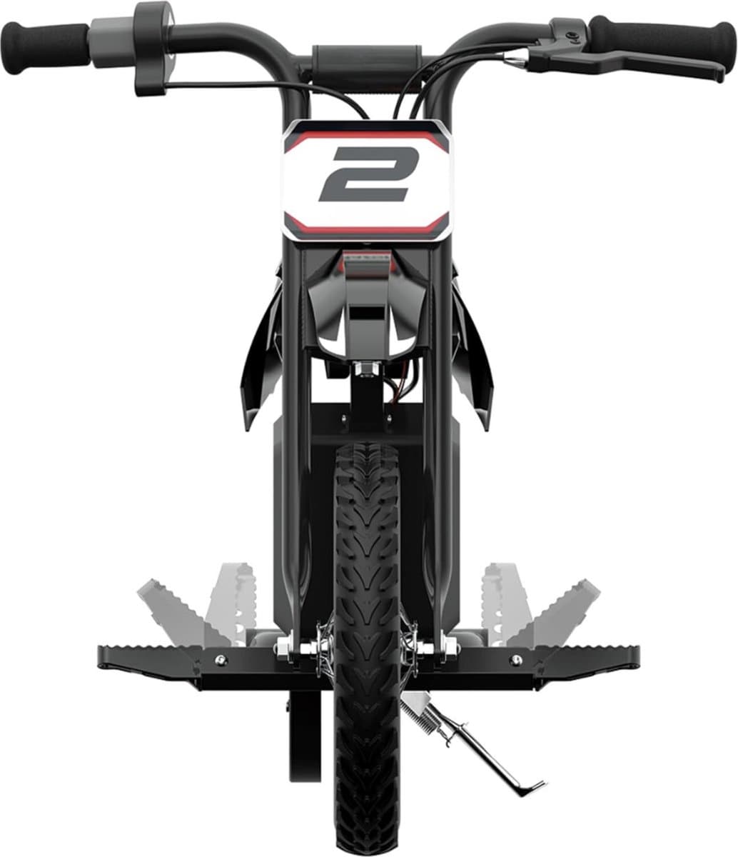 Kindermotor Elektrisch - Dirt Rocket Elektrische Motorfiets - 13km/h Snelheid, 40 Minuten Rijtijd, 100W Kracht, Berijdbaar met 12V 5Ah Batterij en 12" Luchtbanden - Stoere Zwart