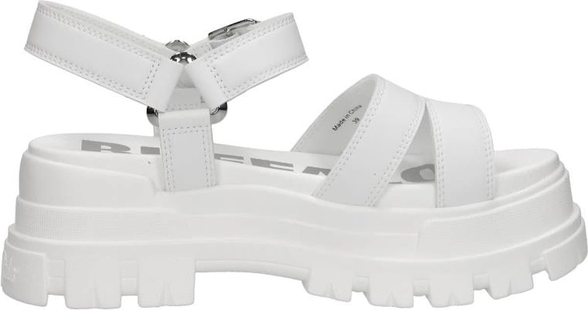 Buffalo ASPHA TS Sandal Sandalen Plat - Wit - Maat 40
