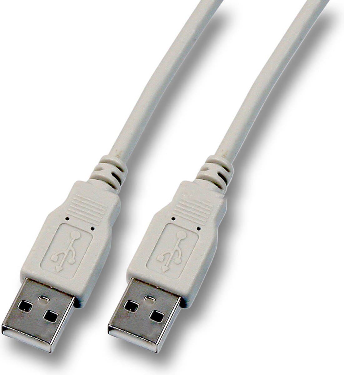 USB Kabel - USB A male - USB A male - USB 2.0 - 5.00 m - Wit