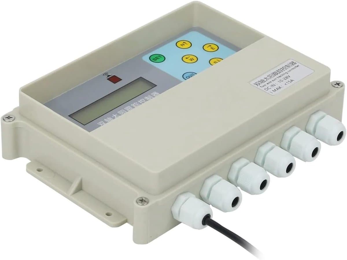 Zonnevolger Controller - Automatisch Zonnestelsel - Energie Optimalisatie - Twee Assen Volgen - Waterdichte Behuizing - Zwart