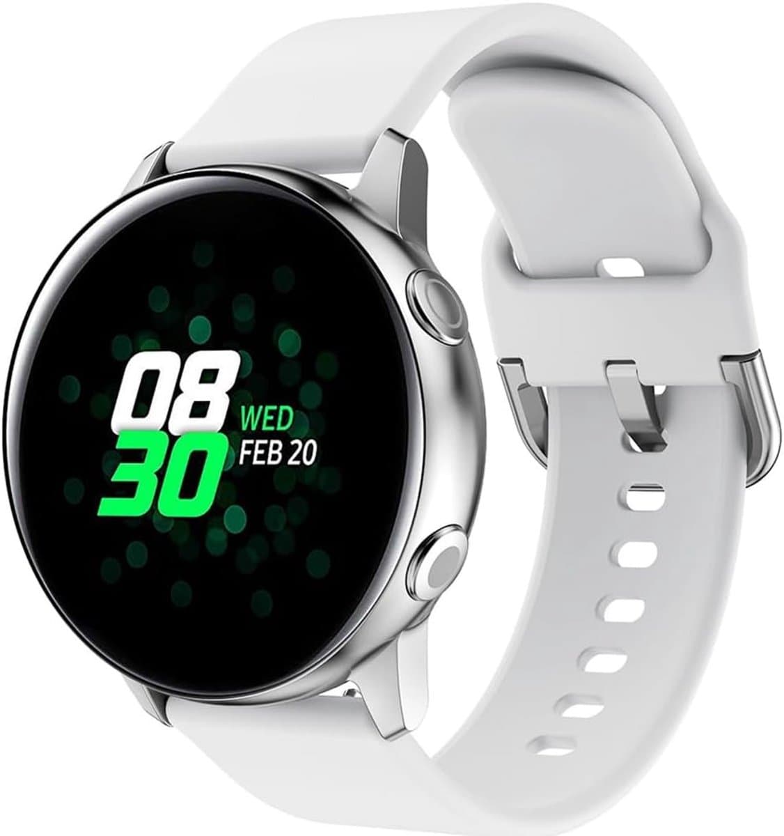 Sportieve Siliconen Armband voor 18mm Horloges, Vervangband voor Garmin Venu 2S, Vivomove 3S en Huawei GT 5 Pro 42mm, Ideaal voor Activiteiten en Fitness