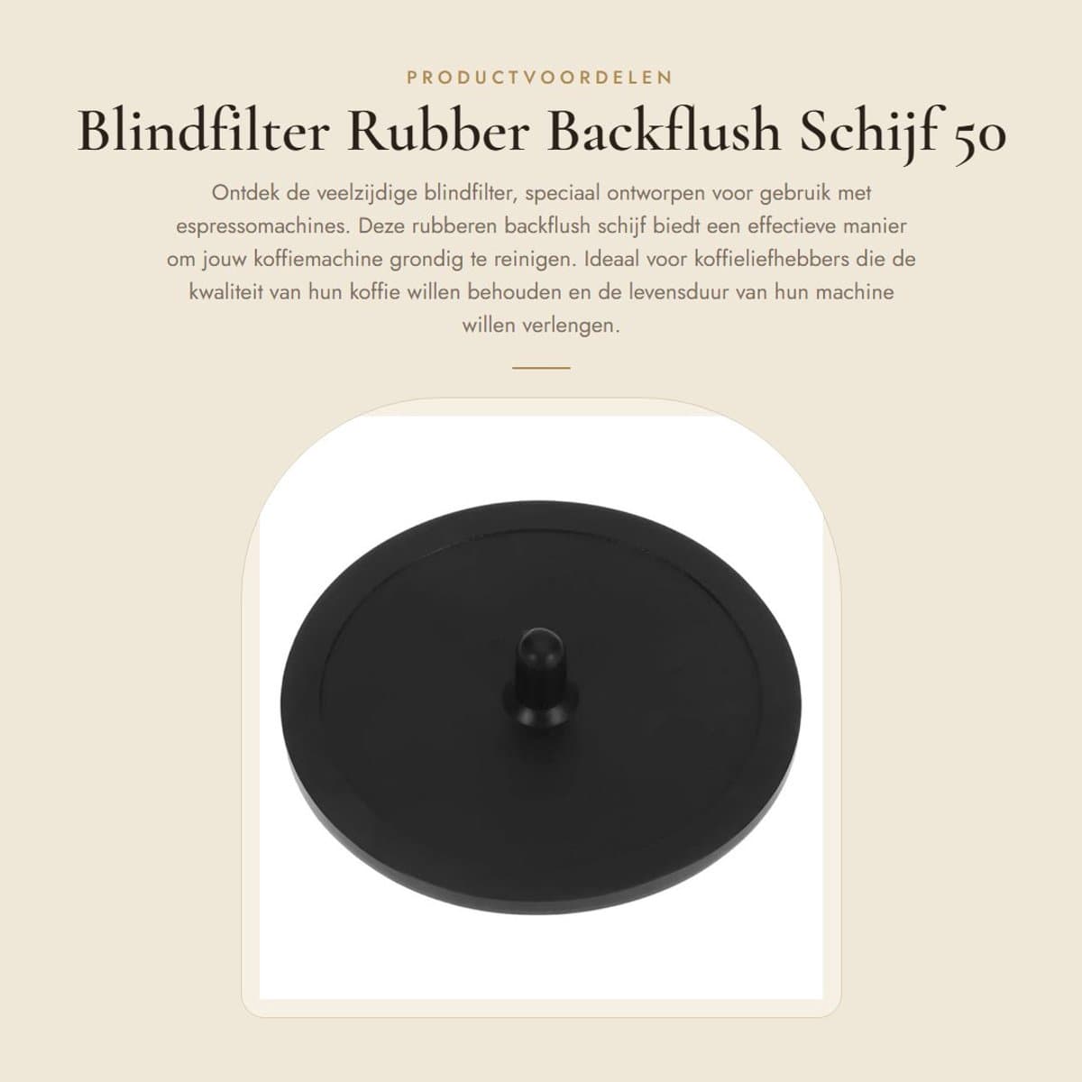 Dailygoods- Blindfilter Rubber - 50 x 2 mm - Backflush Schijf - Koffiezetapparaat - Reinigingspoeder - Schone Koffiemachine - Koffiefilter