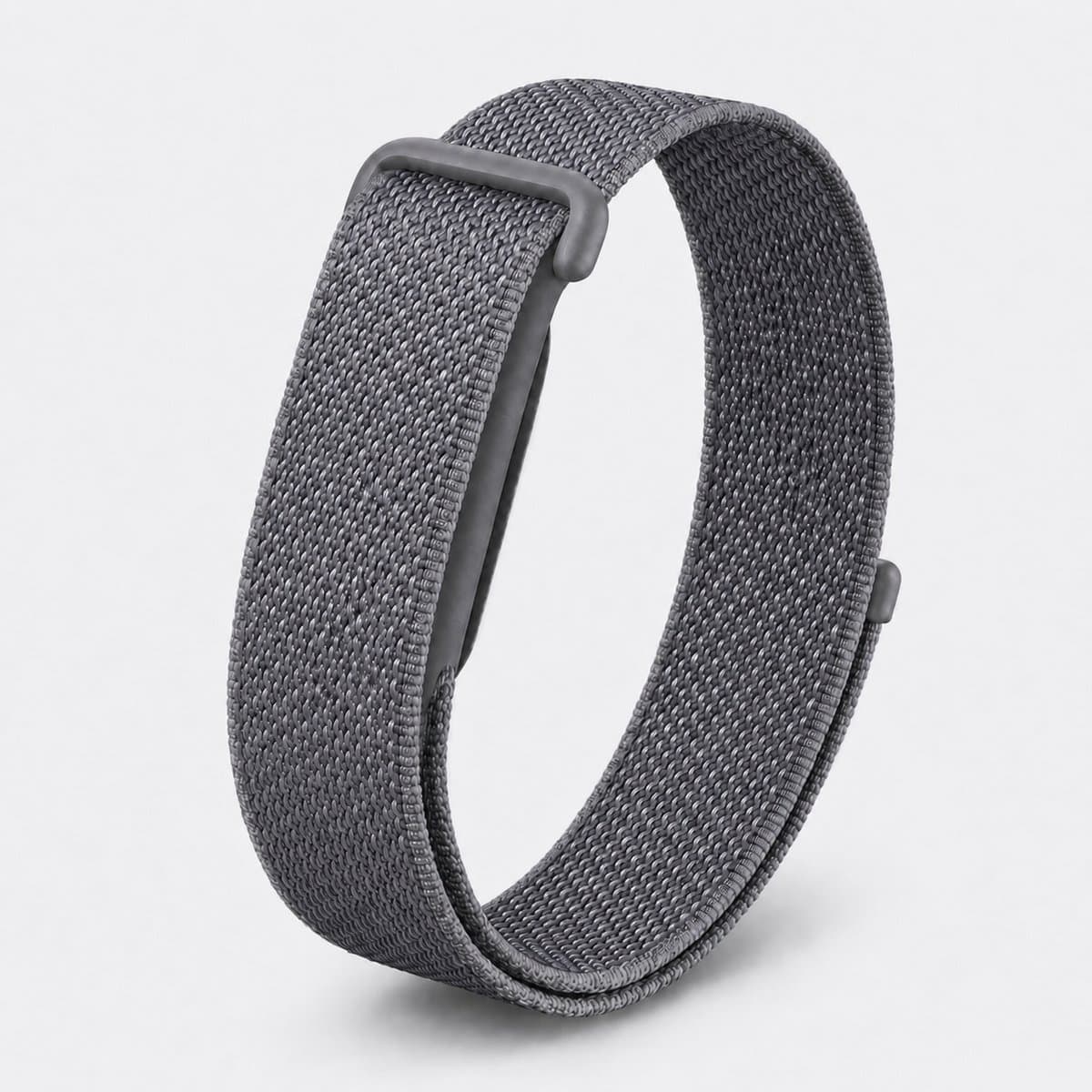 Celaris Geweven Nylon Sportbandje Geschikt voor Fitbit Air – Verstelbaar en Ademend – Grijs