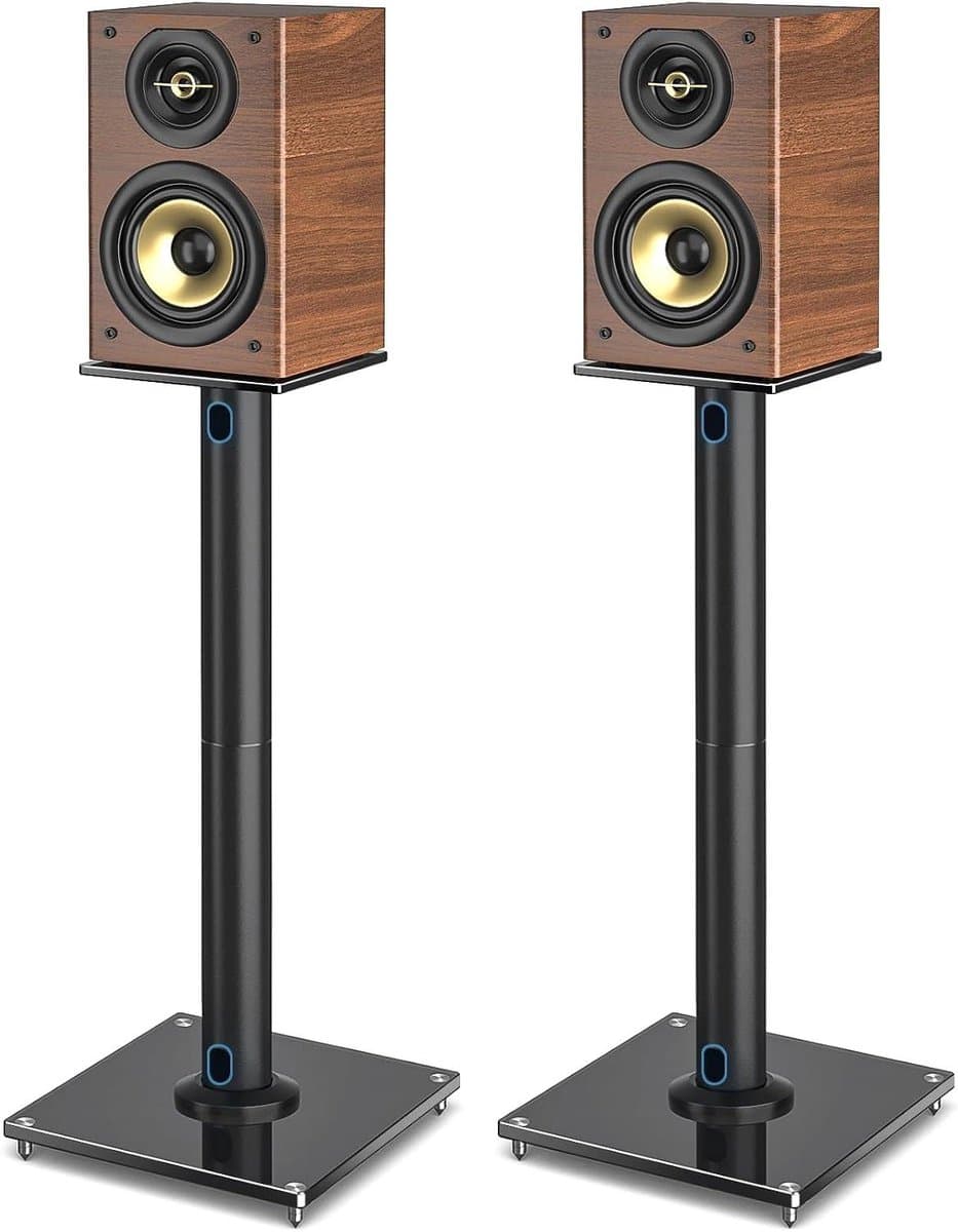 Luidspreker Standers - Set van twee - Betere Geluidservaring - Universele Compatibiliteit - 84 cm Hoog - Zwart