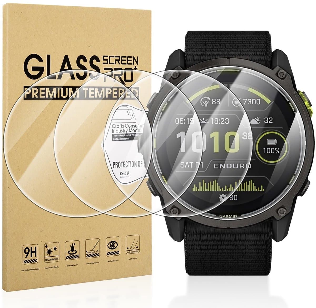 Zeynomax - Schermbeschermer - Krasbestendig - Gehard Glas - 4-Pack - HD-Bescherming - Geschikt voor Garmin Enduro 3 en Fenix 8 - 47 mm