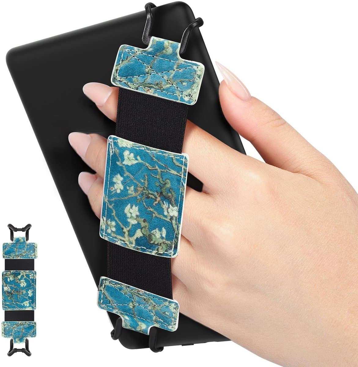 Zeynomax - Zachte polsband - Lichtgewicht en veelzijdig - Geschikt voor 6-8 inch tablets - Zwart - Ideaal voor onderweg - Perfect voor e-readers en ..