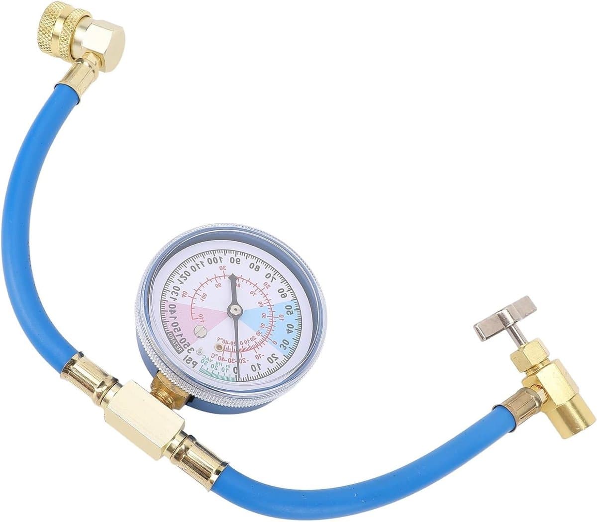 Complete R134A Oplaadslang Kit voor Airconditioning met Manometer en Snelle Koppeling, 1/2 inch Can Tap voor Efficiënte Koelvloeistof Vulling