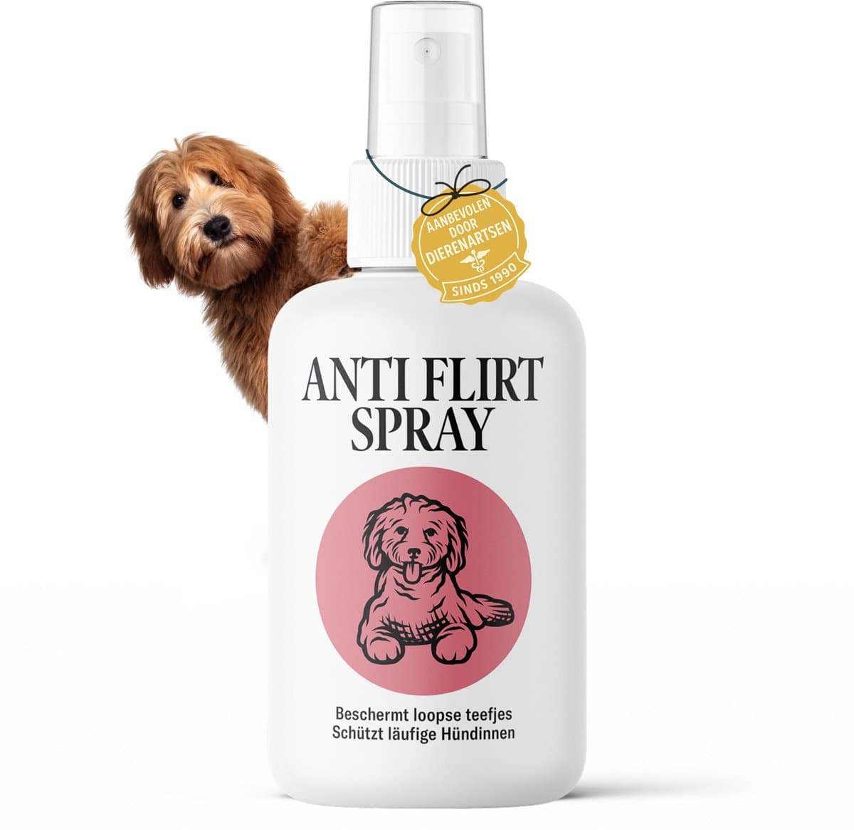 Sensipharm® Anti Flirt Spray – bij Loopsheid Hond – Maskeert Geur Loopse Teef – 100 ml
