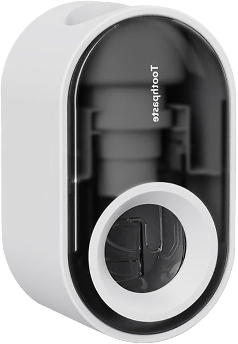 Tandpastapers - Automatische Dispenser - Hygiënisch Tandenpoetsen - Vacuümpomp Technologie - 12 x 8 x 7 cm - Zwart Grijs