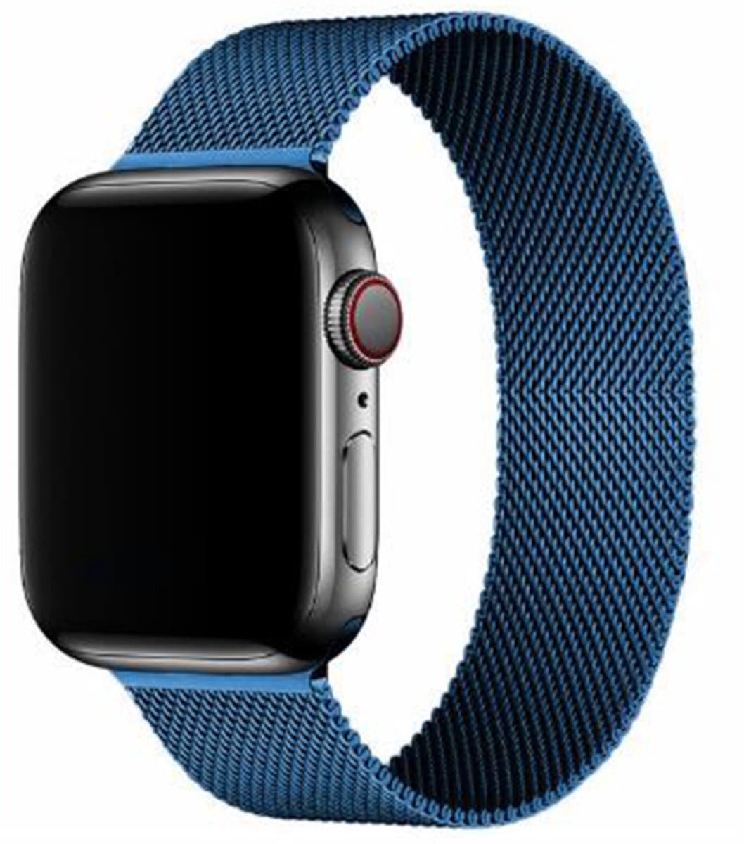 Horlogeband - Geschikt voor Apple Watch 5, 6, 7, 8, 9, 10, SE, Milanese S11, Metal Ultra 2 - 38/40/41/42 mm (universeel voor S10/11) - Blauw