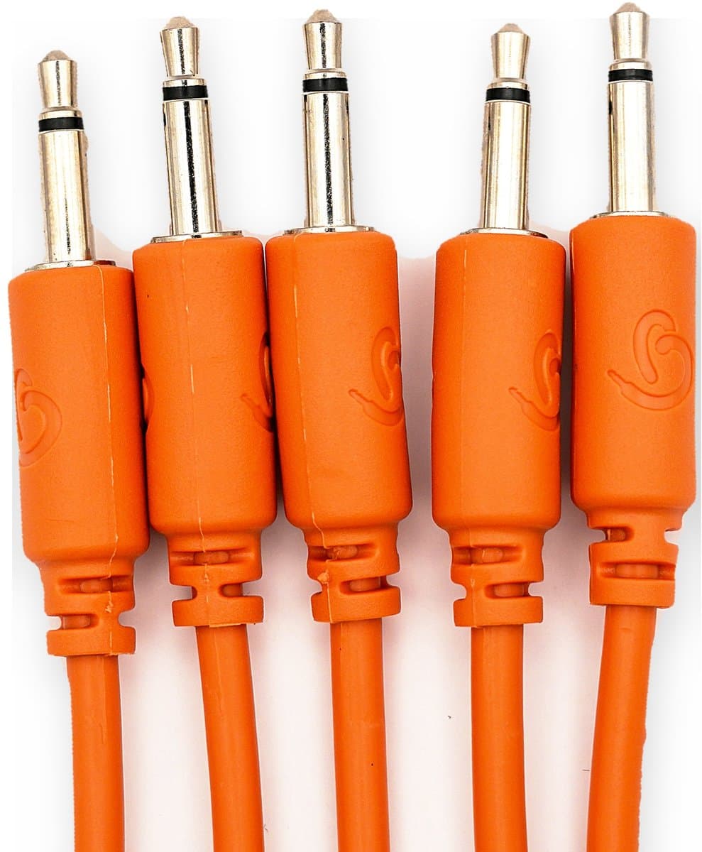 Bowl Modular - 15 patchkabels voor eurorack - recht - 45 cm - oranje