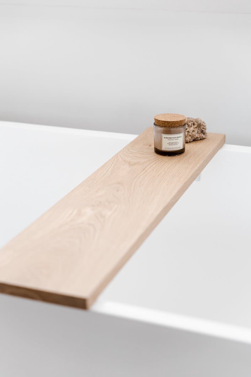 Luxe badplank naturel - 75 cm - Naturel badplank massief eiken - Badplank hout - zonder tablethouder - Sterk en massief eikenhout - Limited Edition