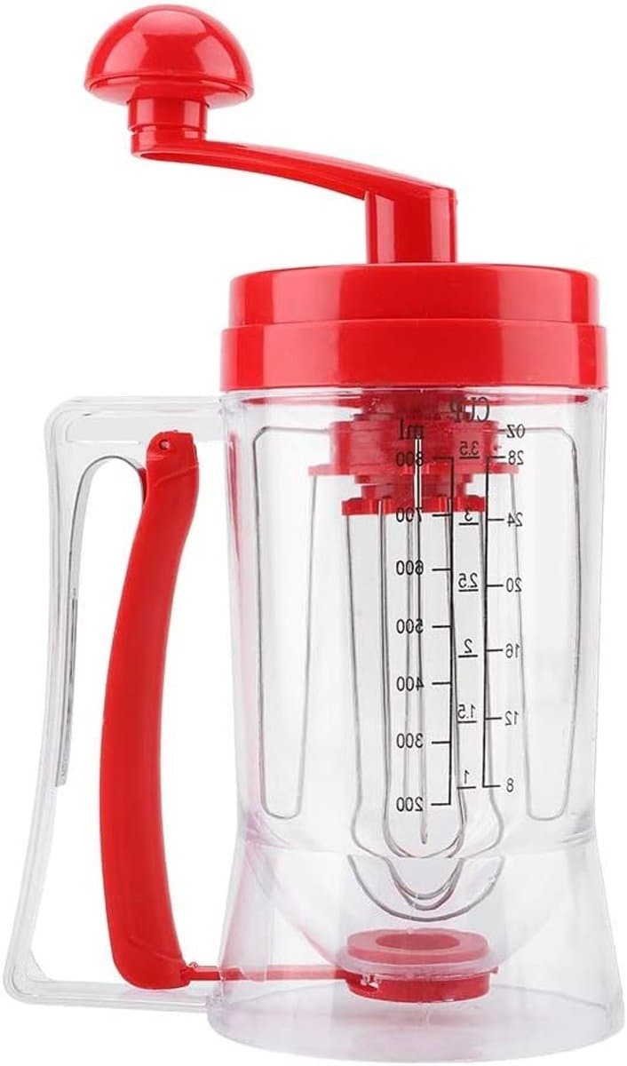 Handmatige Pancake Beschermer en Mixer voor Perfecte Pannenkoeken, Cupcakes en Wafels - Bakgereedschap voor Thuisgebruik, Gemakkelijk in Gebruik en Schoon te Maken