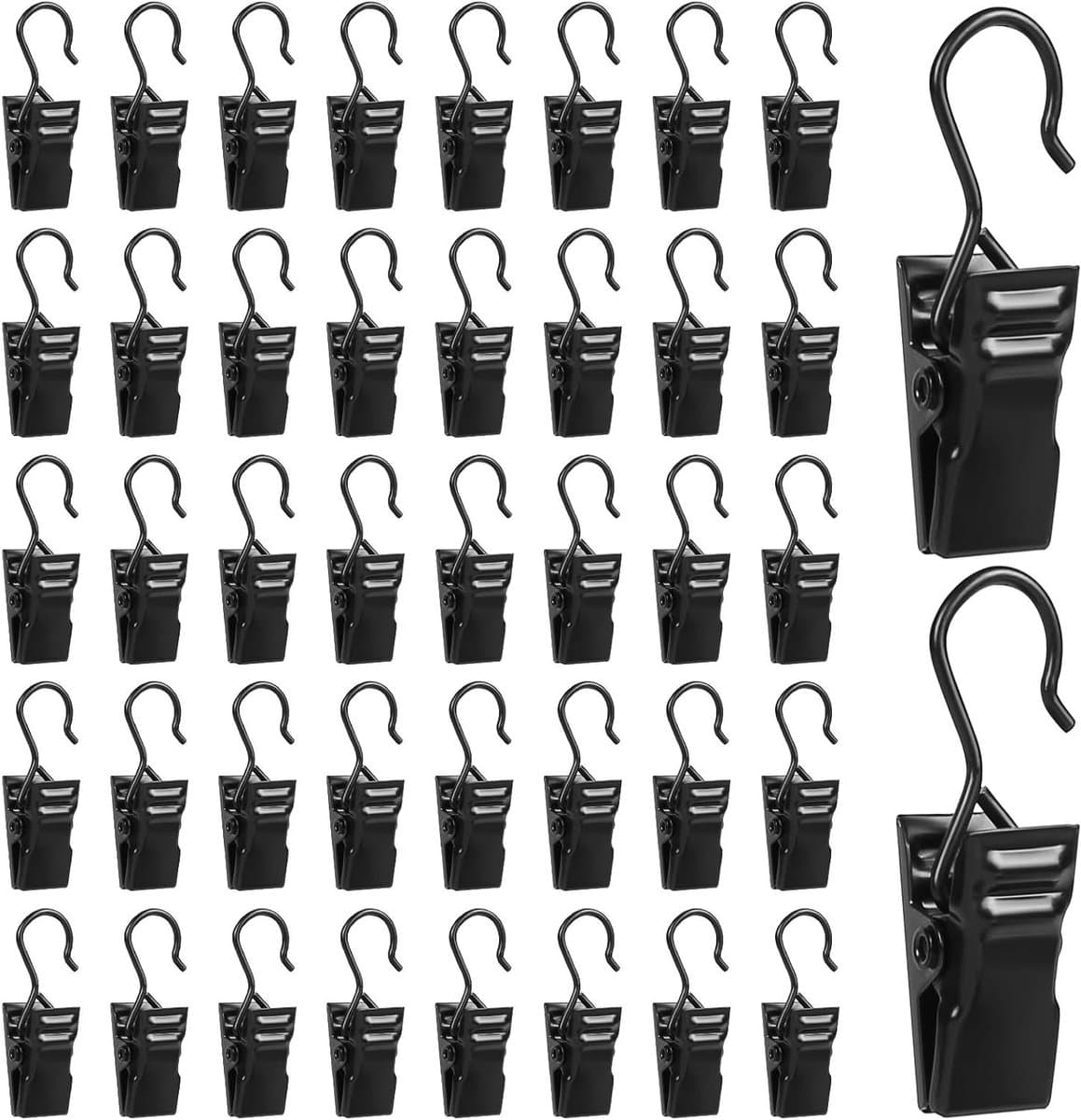100 Stuks Metal Curtain Clips voor Ophangen van Gordijnen, Ideaal voor Slaapkamer, Badkamer en Woondecoratie