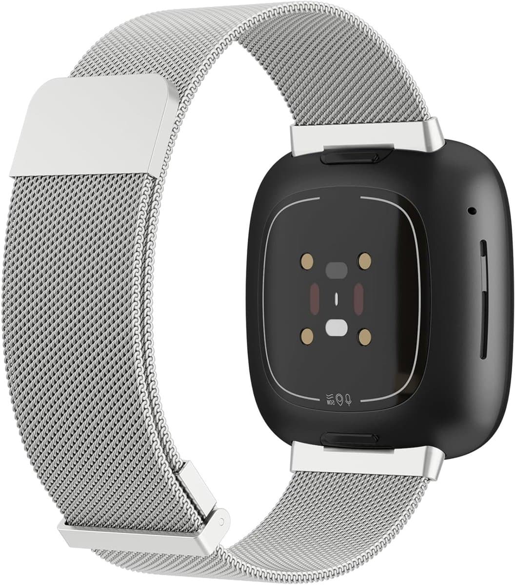 Stijlvolle RVS Magnetische Armband voor Fitbit Versa 4 en Sense, Geschikt voor Mannen en Vrouwen, Duurzaam en Comfortabel