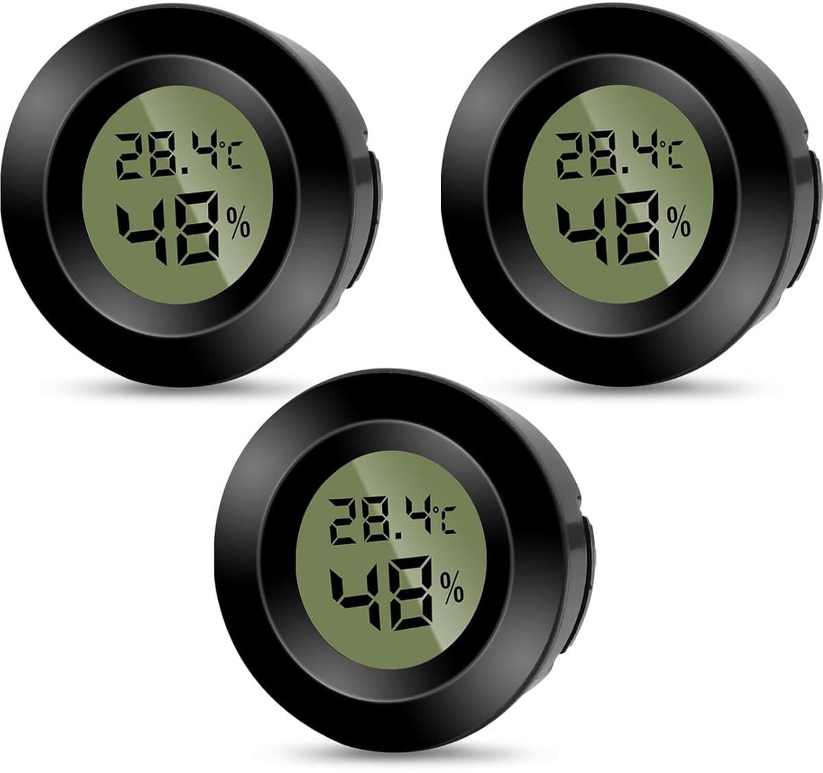 Digitale Hygrometer - Temperatuurmeter Vochtigheid - Binnenklimaat Monitoren - Hoge Precisie LCD - 3 Stuks - Wit
