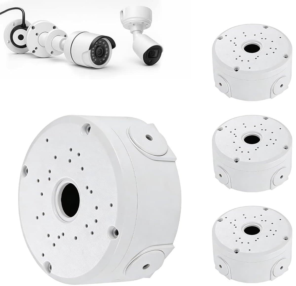 Waterdichte Behuizing voor Bewakingscamera's - 4 Stuks Halve Cirkel Montagebox voor Dome Camera's voor Muren en Plafonds
