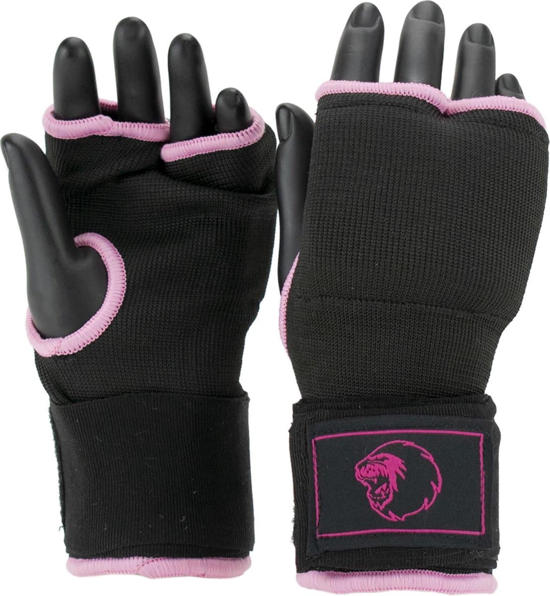 Super Pro Combat Gear Binnenhandschoenen Met Bandage Zwart/Roze Large