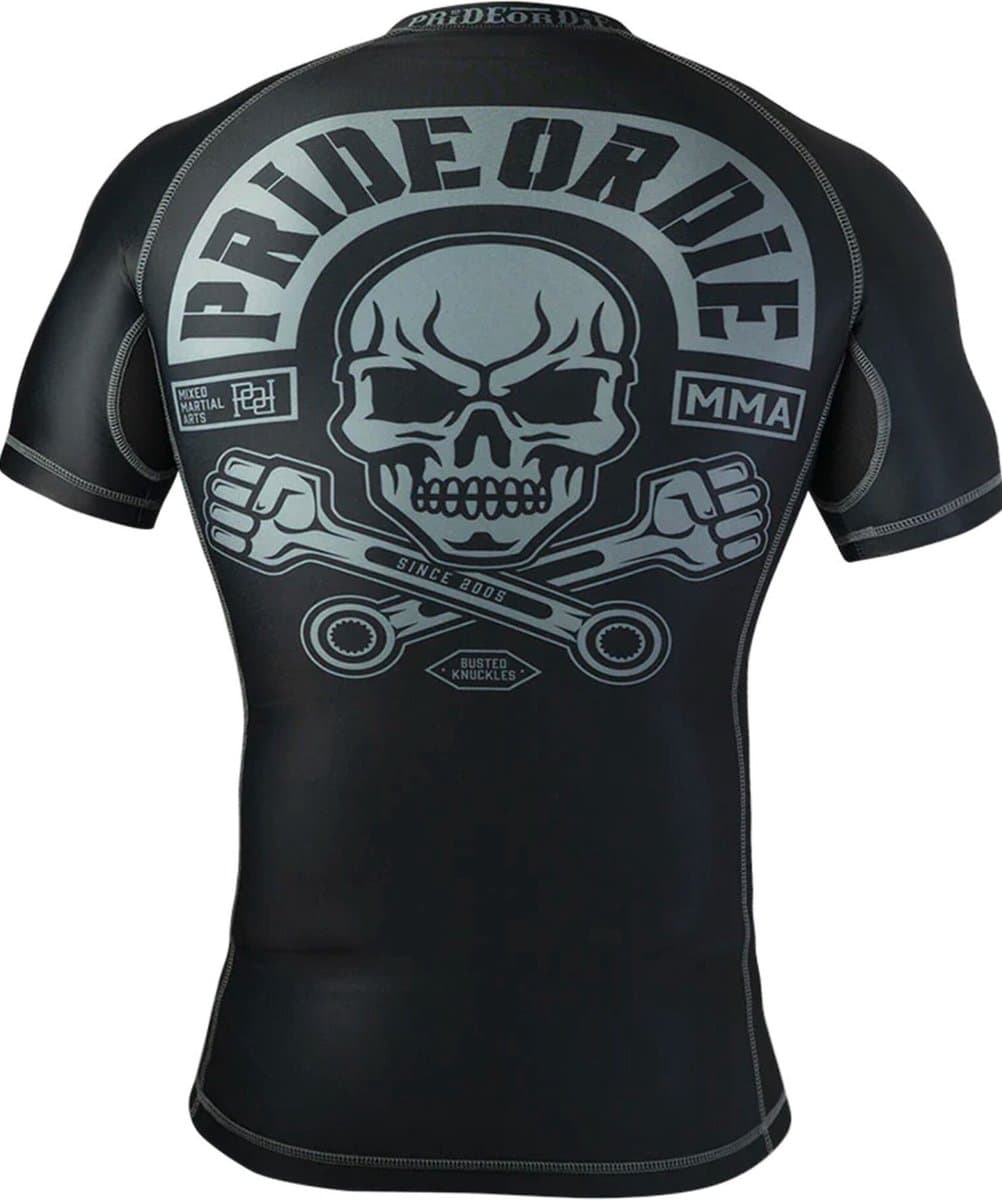 PRIDE or Die Rash Guard Busted Knuckles - L