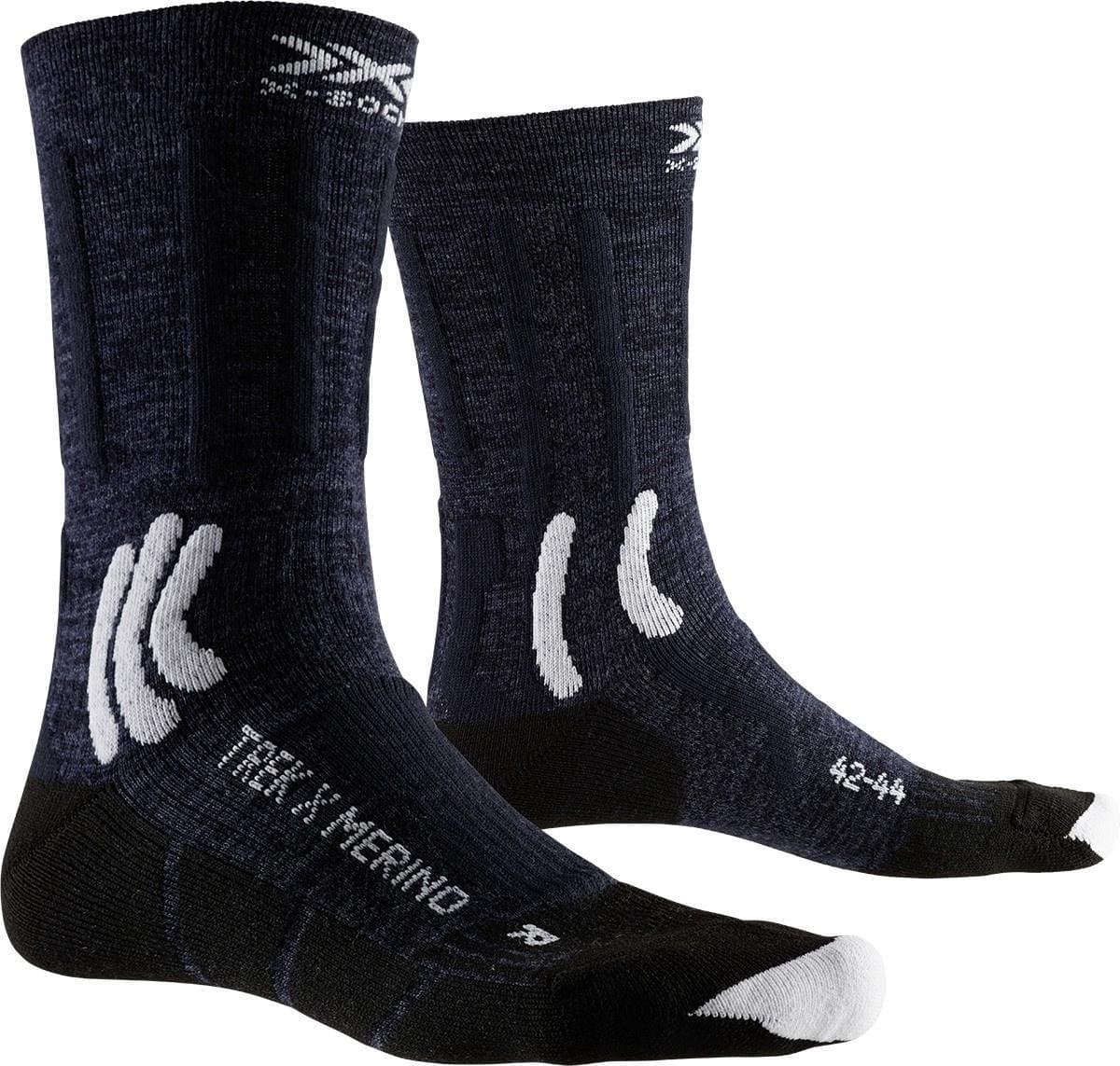 X-socks Wandelsokken Trek X Wol/nylon Zwart/wit Mt 35/38