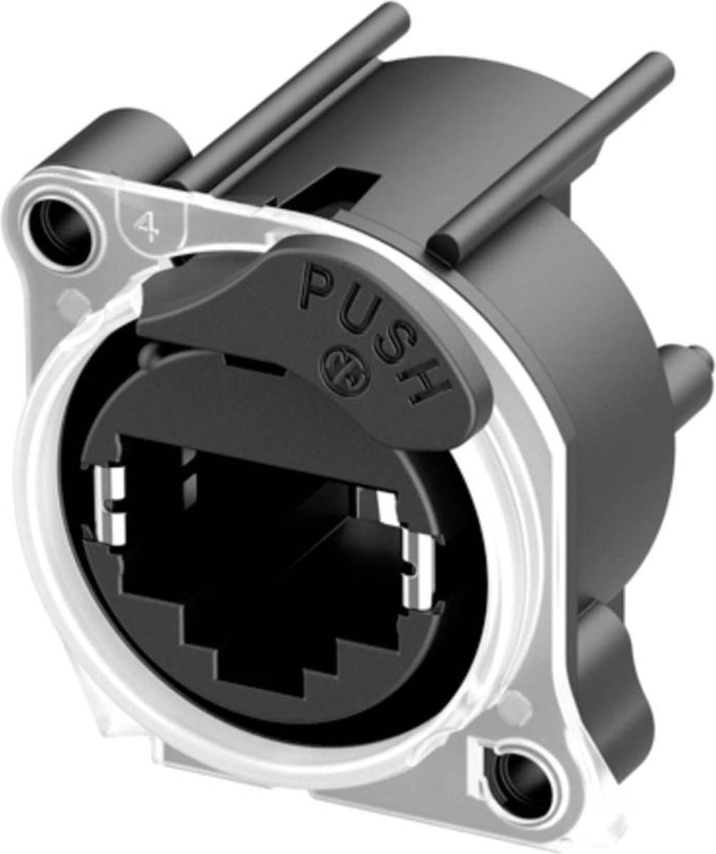 Neutrik etherCon Halo inbouwbus NE8FAH-LR-DAE Bus, inbouw Zwart 1 stuk(s)
