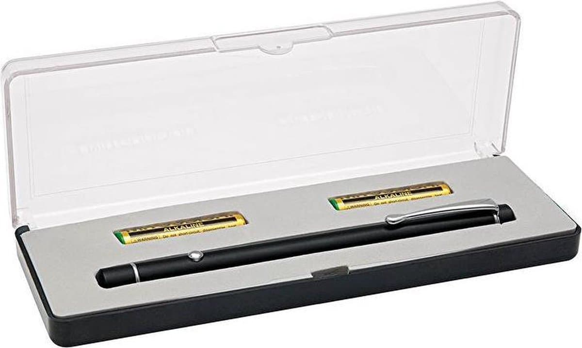 Laserpointer / Laserpen metaal zwart bereik 50 meter