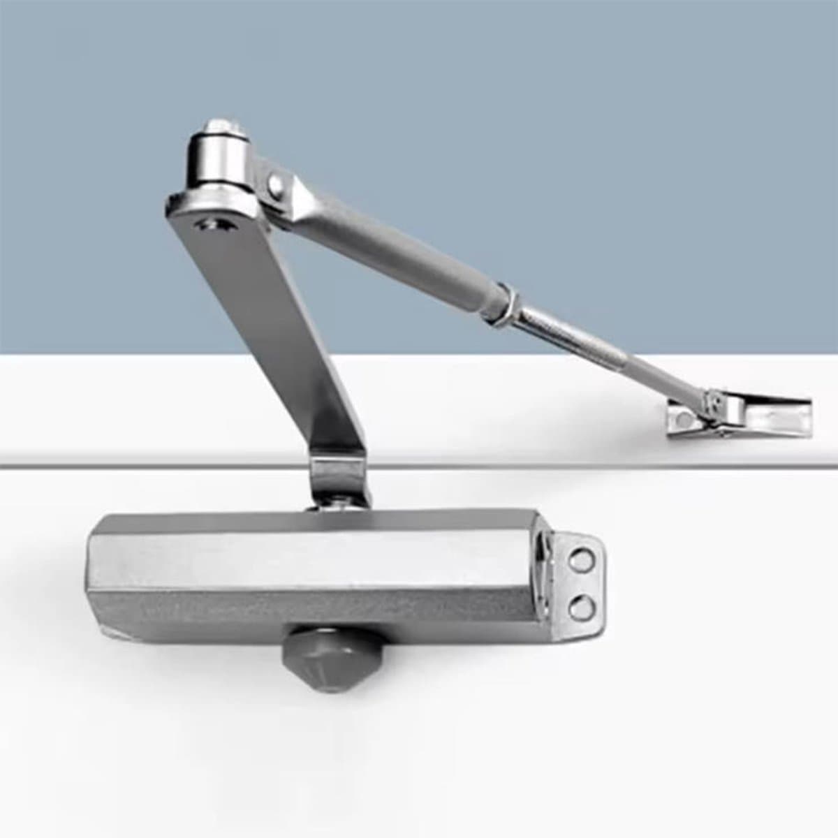 Homtas Hydraulische deurdranger - Deursluiter voor binnen - 40 t/m 60 kg - zilver