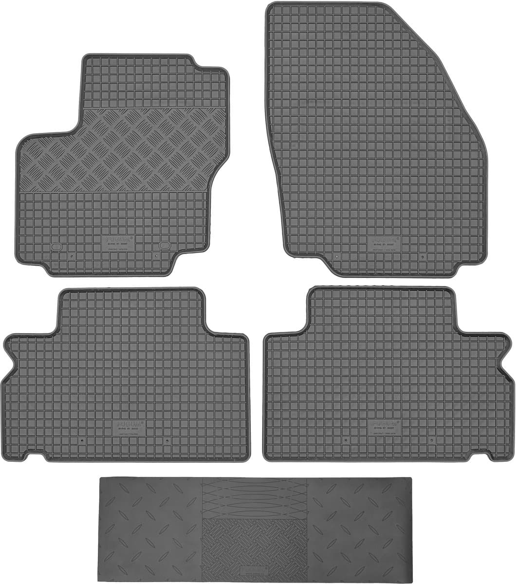 Max-Dywanik RIGUM Serie - Rubber Autovloermatten - Ford Galaxy II - 2007-2015 - Zwart