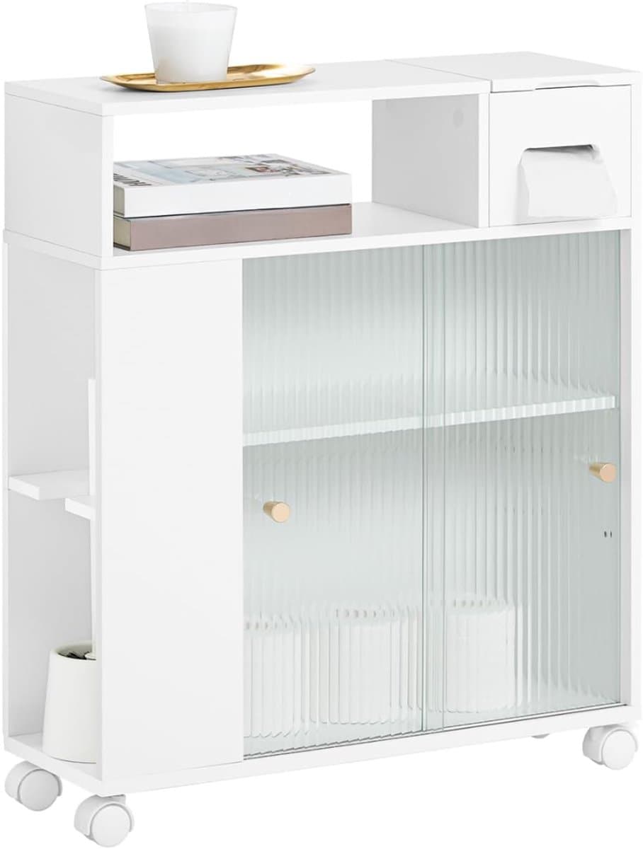 AMA® Kolomkast Staand - Opbergkast - Kast - Wit - 20x60x71cm