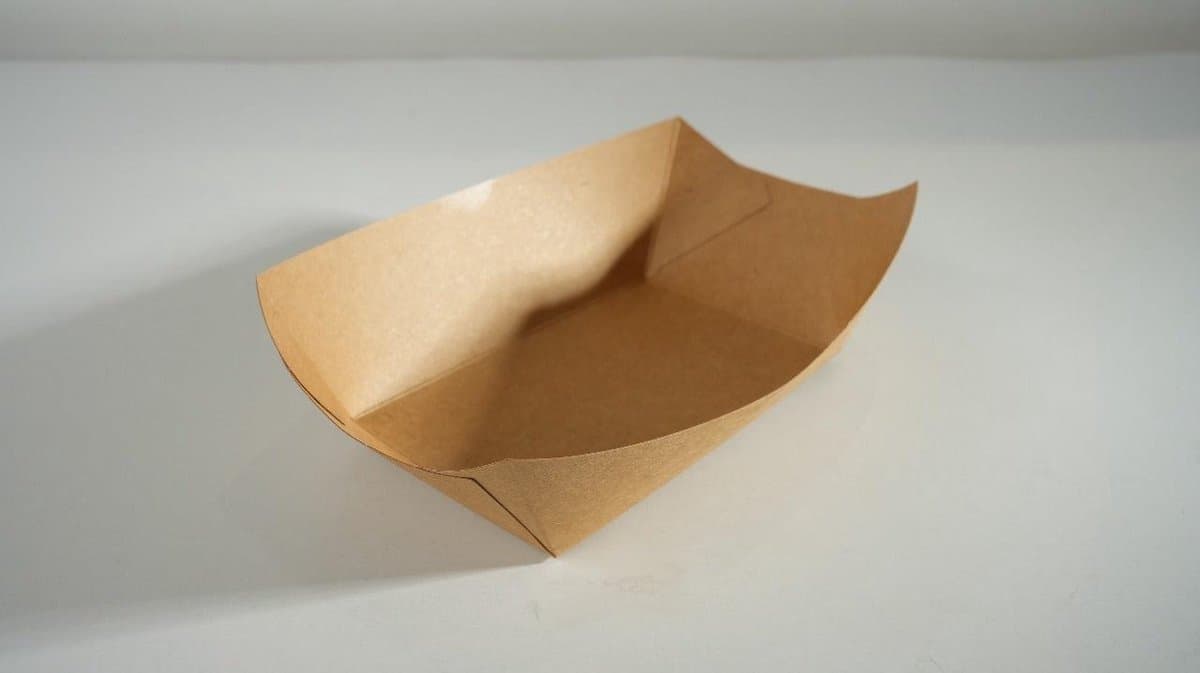 100x A50 frietbakje karton Bio - Groot: 16.8x9.6x5.8cm - extra groot frietbakje - snackbakje - kartonnen bakje - milieuvriendelijk - duurzaam - friet - patat saus - barbecue - bbq - wegwerp - disposable - takeaway - picknick - zomer - snack - vis