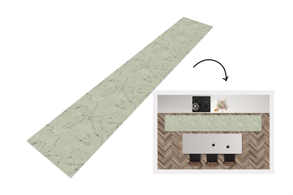Keukenloper 300x50 cm - Keukenmat vinyl Steen - Industrieel - Patronen - Keukenmatten loper - Keuken vloerkleed tapijt