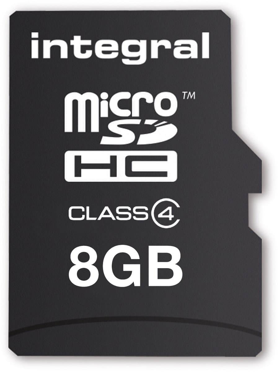 Integral MicroSD-kaart + SD Adapter - 8 GB