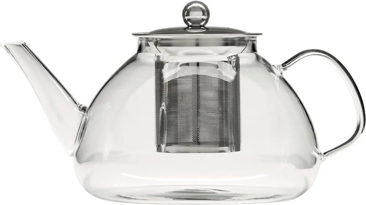 Secret de Gourmet - Theepot - glas/rvs - met filter - 1300 ml