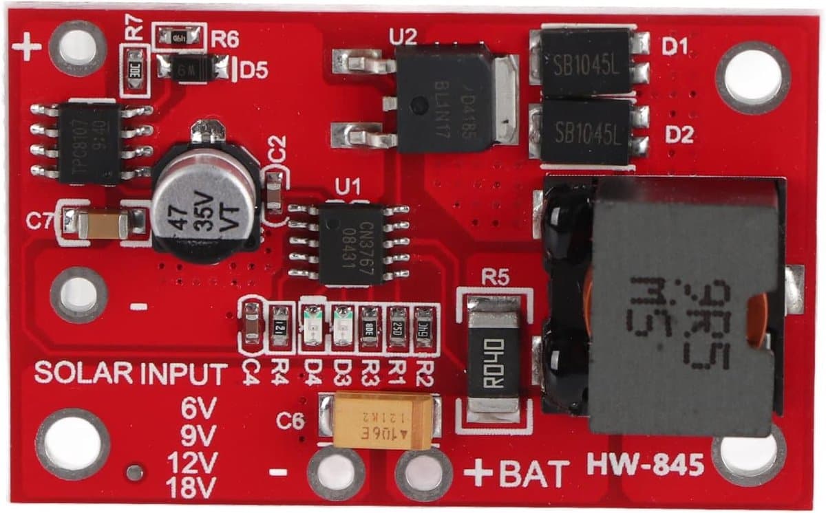 12V 3A MPPT Zonnepaneel Controller Oplaadbeheer Chip Efficiënte Hoge Stroom Werking, Druppelachtige, Constante Druk Opladen