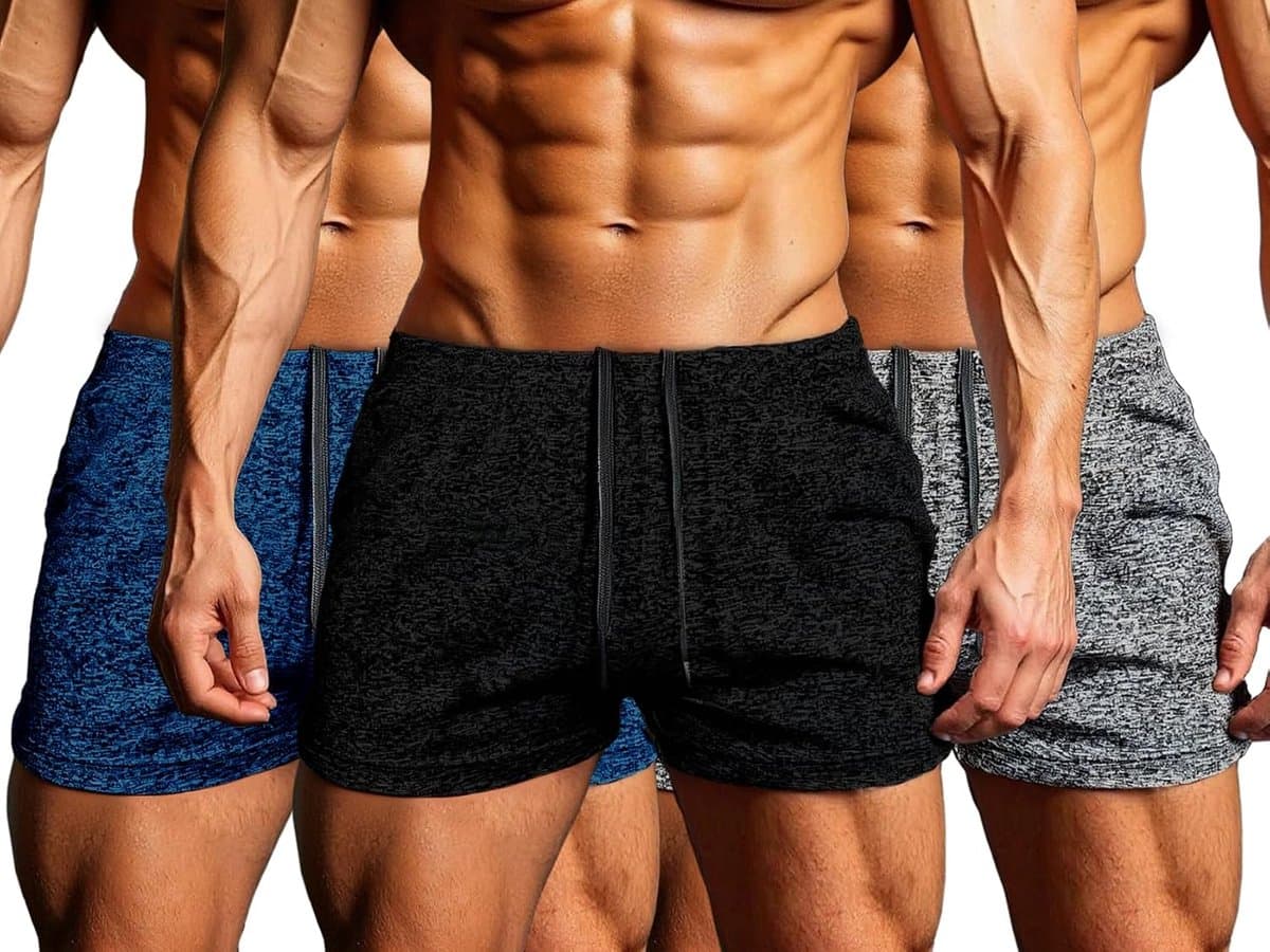 Sportbroek voor heren, korte broek, sneldrogend, trainingsbroek voor gym
