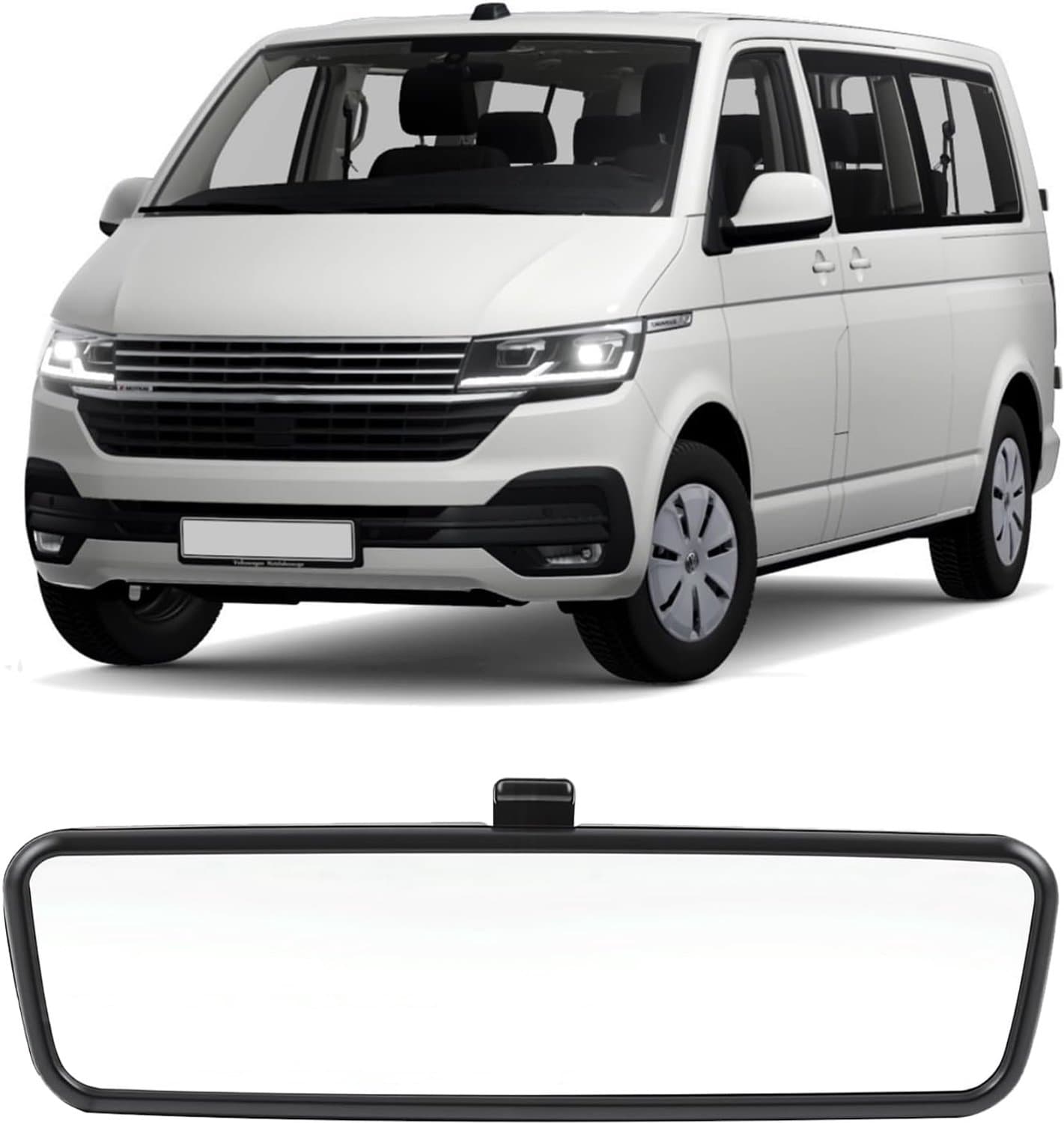 Interieur Achteruitkijkspiegel - Voor VW T5 T6 T6.1 T7 - Hoogwaardige materialen - Verbeterde zichtbaarheid - Vemera