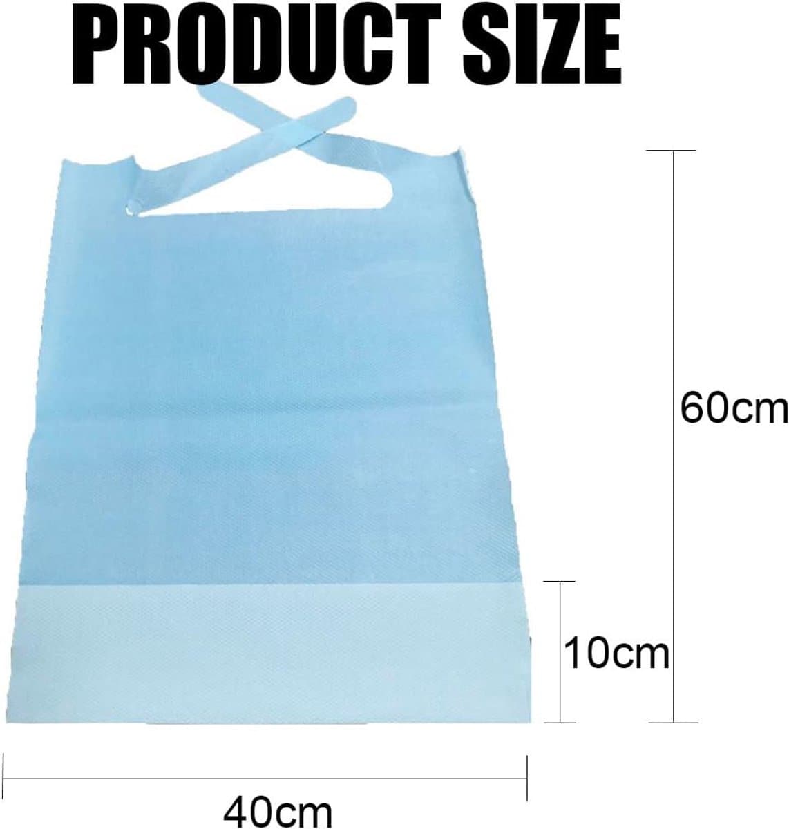 Disposable Bibs 10 Pack Adult Bibs Waterproof Older Adults Clothing Protection Blue One Size Adult Bibs Senior Bibs - ShopVlot